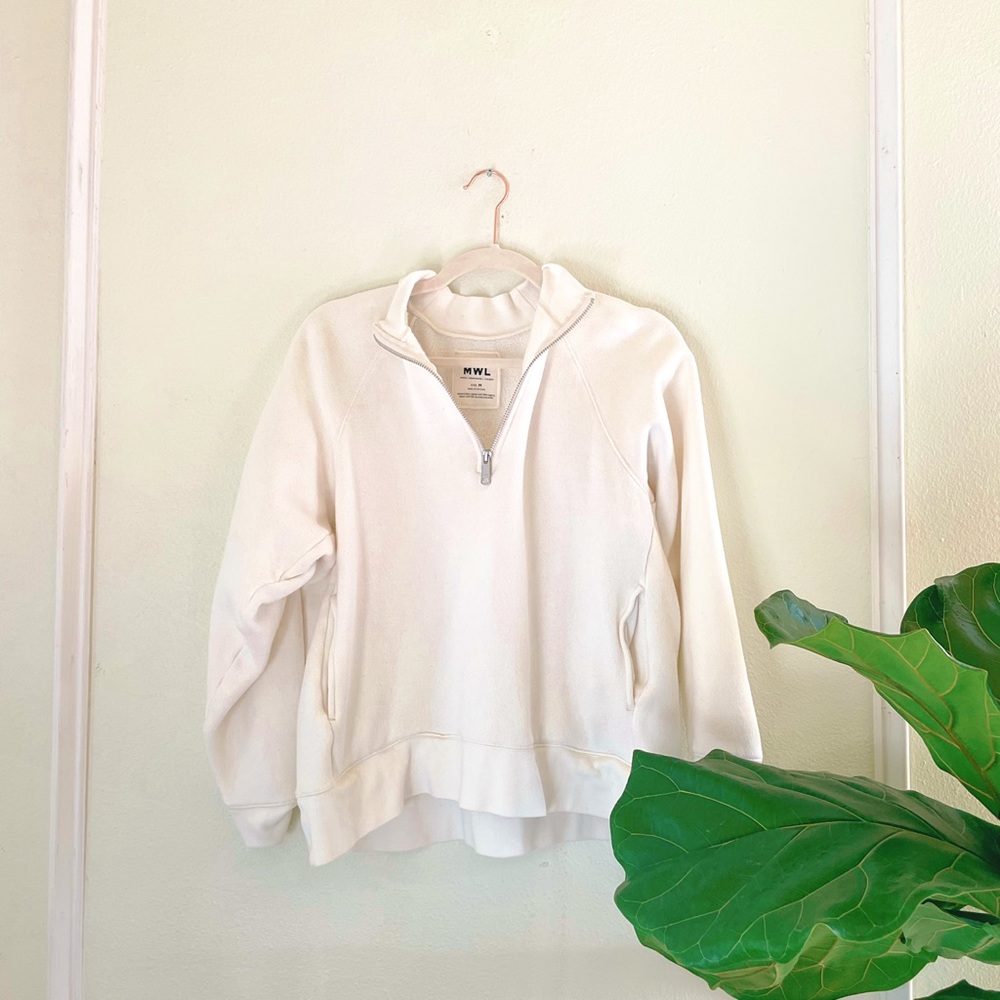 Madewell quarter zip, WORN ONCE